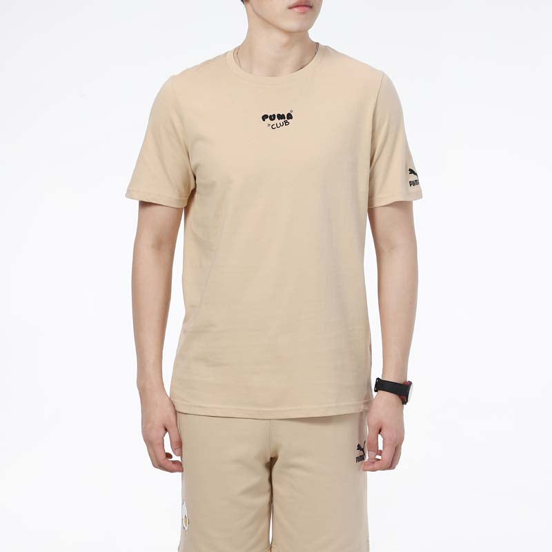 PUMA Club Graphic T-Shirt 'Beige' 533197-20