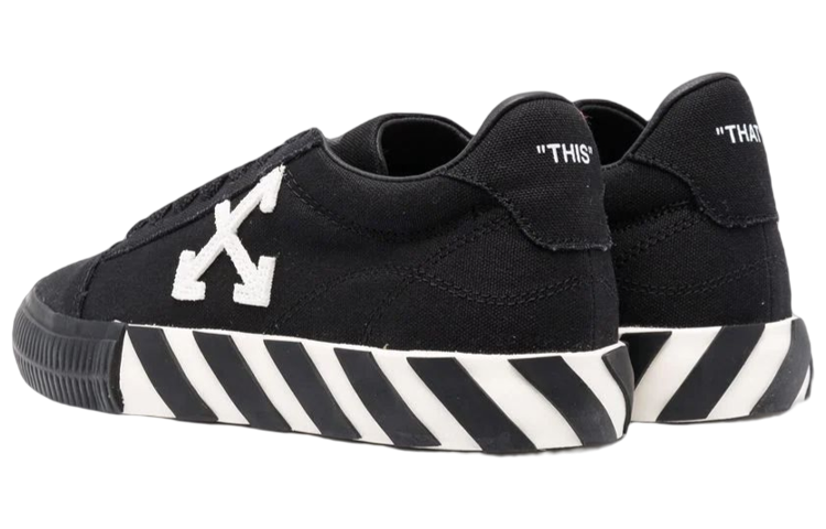 (WMNS) Off-White Vulcanized low-top Sneakers 'White Black ' OWIA178F21FAB0011001