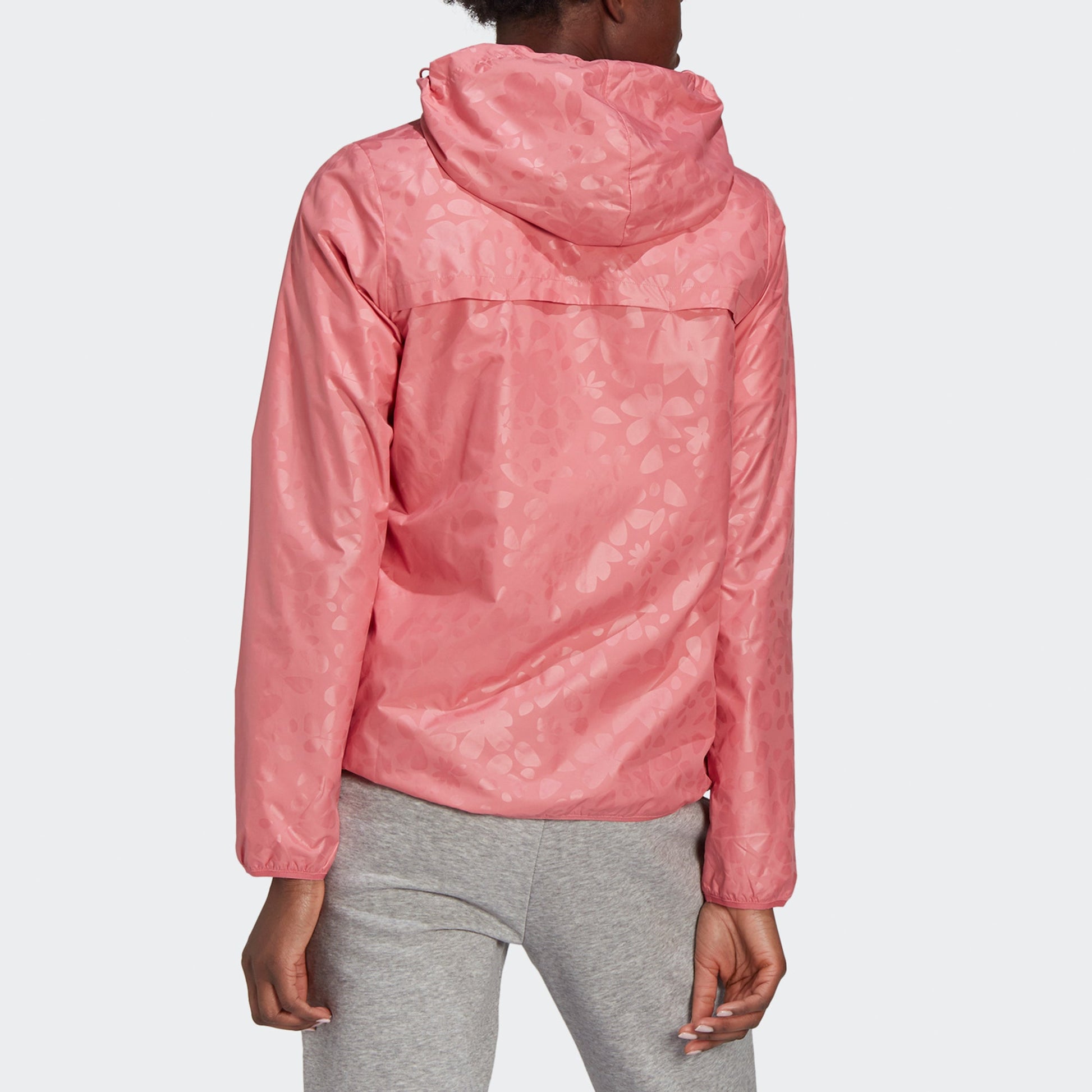(WMNS) adidas Wb Aop W Flowers Printing Slim Fit Hooded Jacket Rose Red GQ0617