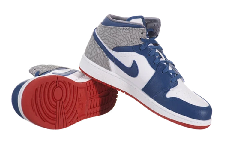 (GS) Air Jordan 1 Mid 'True Blue' 554725-107