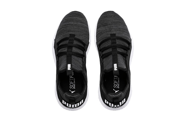 (PS) PUMA Mega NRGY Heather Sports Running Shoes Black/White 191245-01