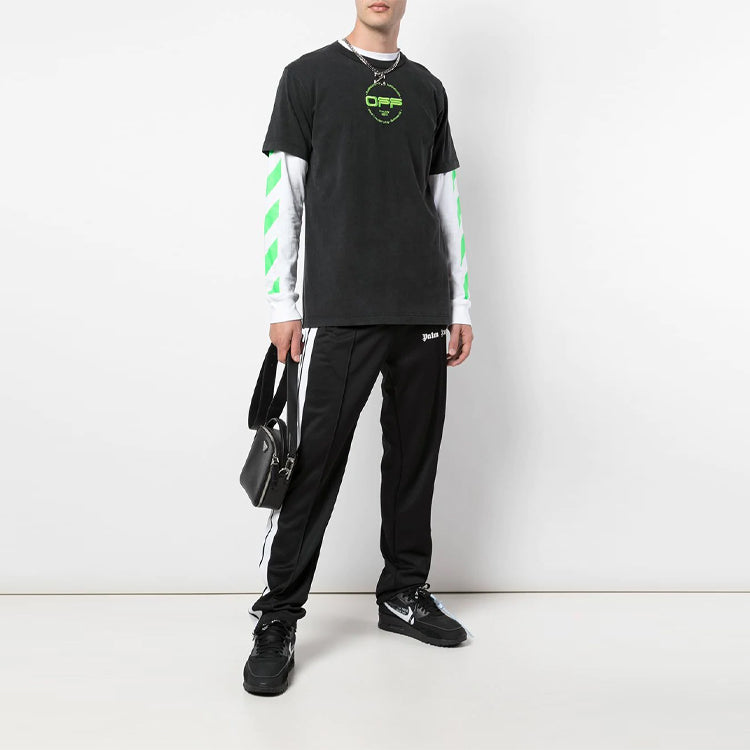 Off-White Hand Logo Slim T-Shirt Short Sleeve Black OMAA027R201850131088
