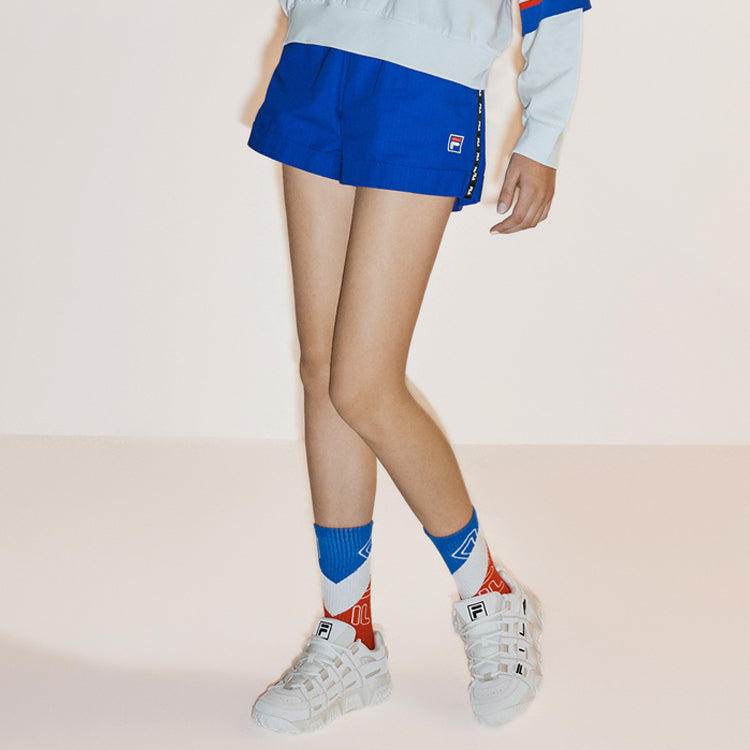 (WMNS) FILA FUSION Alphabet Belt Blue Shorts T11W032801F-BU