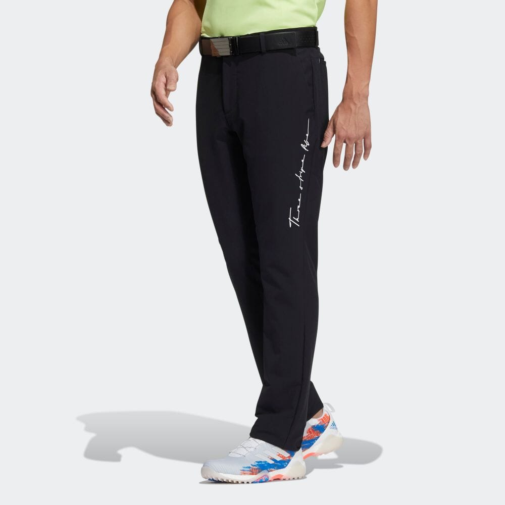 Men's adidas Theree Stripe Life Solid Color Breathable Straight-Leg Casual Pants/Trousers Black HA3269