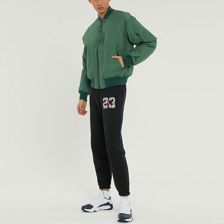 Men's Air Jordan Essentials Ma-1 Reversible Aviator Woven Padded Clothes Green Jacket DA9797-333
