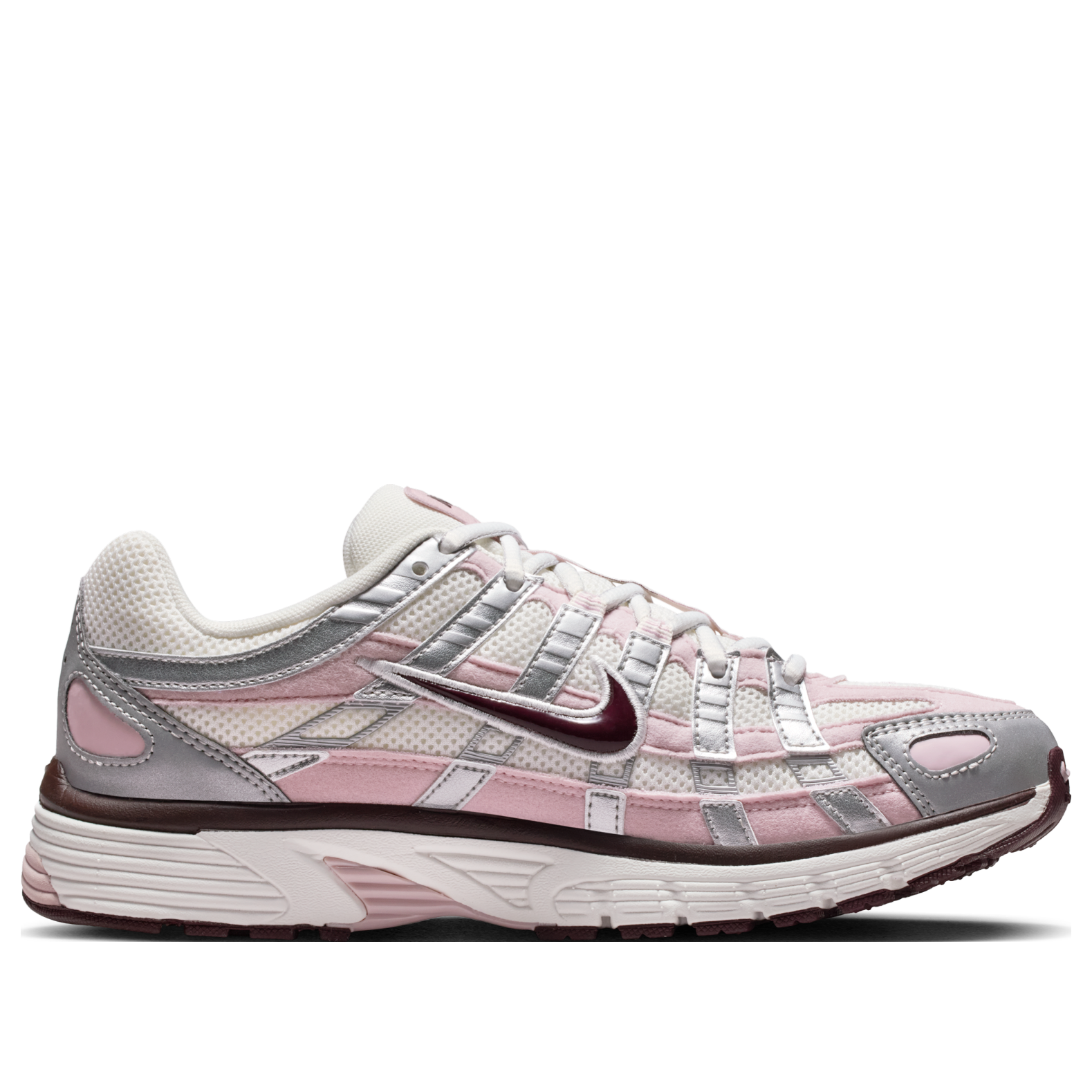 (WMNS) Nike P-6000 'Summit White Metallic Silver Burgundy Crush' IM6026-121