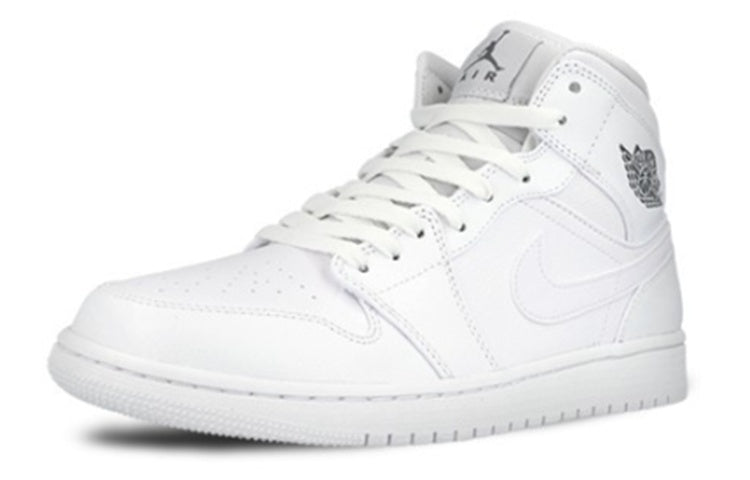 (GS) Air Jordan 1 Retro Mid 'White Cool Grey' 554725-102