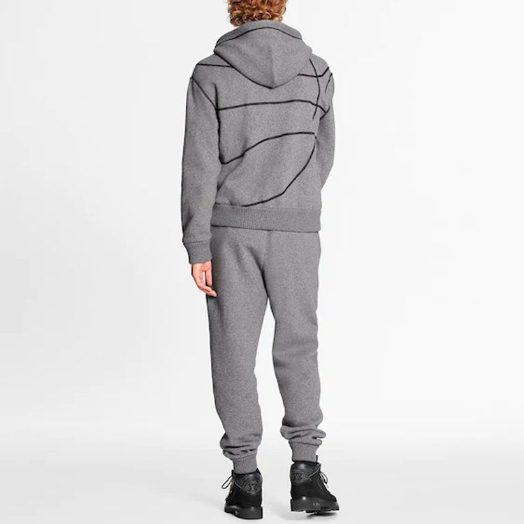 LOUIS VUITTON x NBA Logo Print Sweatshirt M Grey 1A8GW2