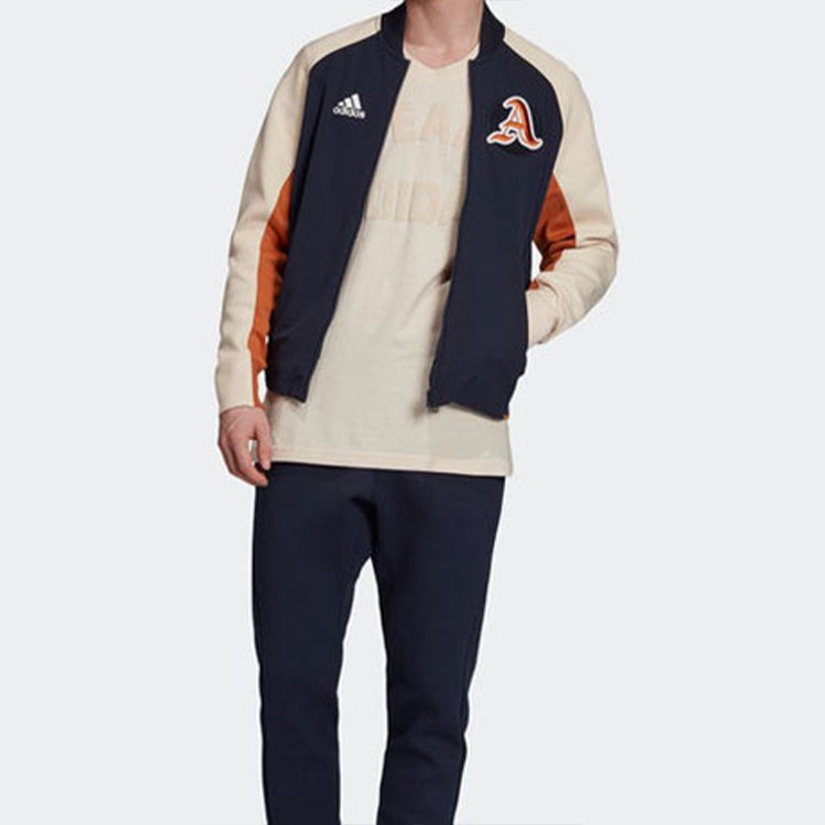 adidas Athleisure Casual Sports Woven baseball uniform Jacket Navy Blue DX8408