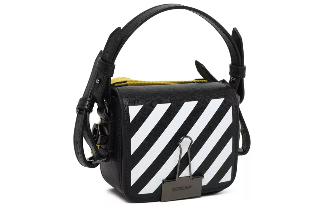(WMNS) Off-White Deceleration Leather Bag Little Size Black OWNA087E20LEA0021001