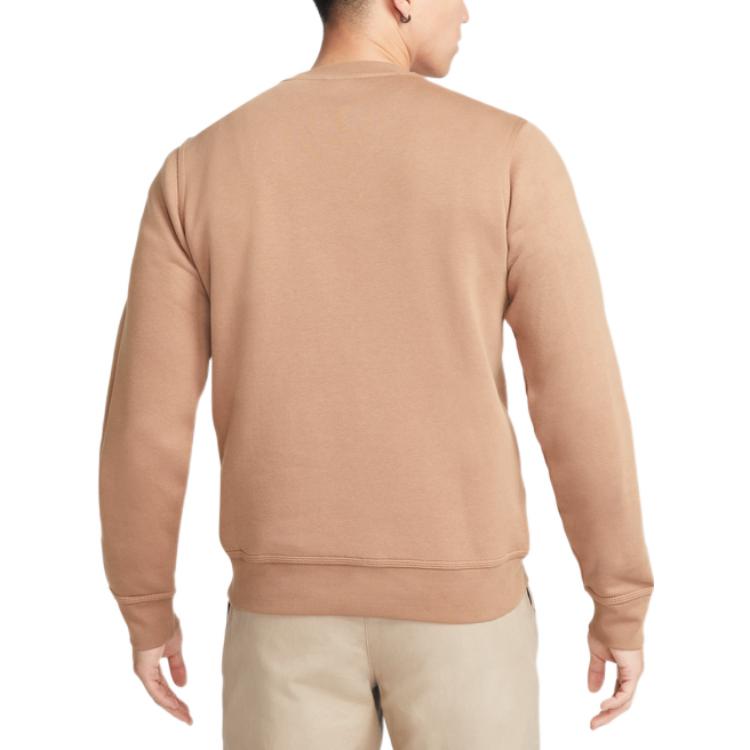 Nike logo crew neck sweatshirt 'Brown' 916609-258