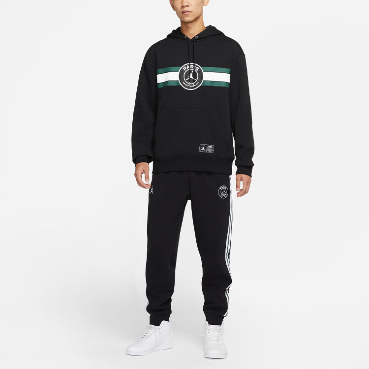 Men's Air Jordan Solid Color Pullover Hooded Long Sleeves Black DJ3929-010