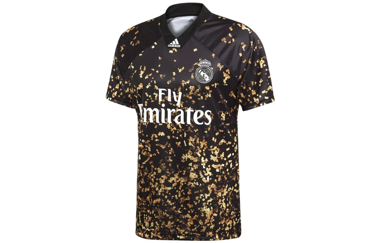 Men's adidas x EASPORTS Crossover 19-20 Season Casual Sports Full Print Short Sleeve Soccer/Football Jersey Black EJ5563