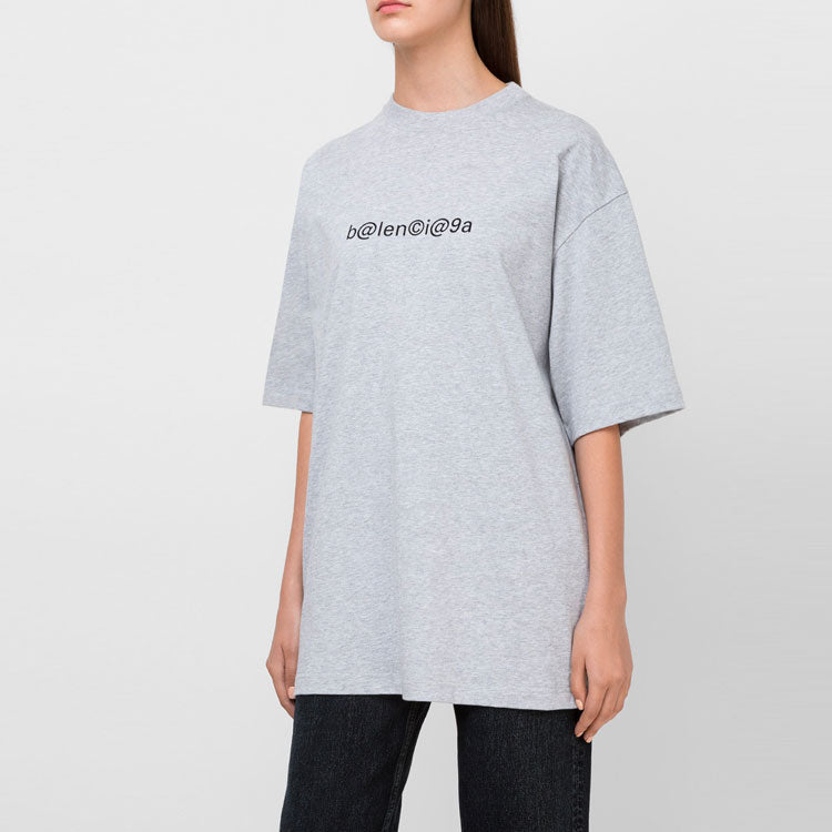 Balenciaga SS21 Printing Round-neck Tee Grey 620941TIV501167
