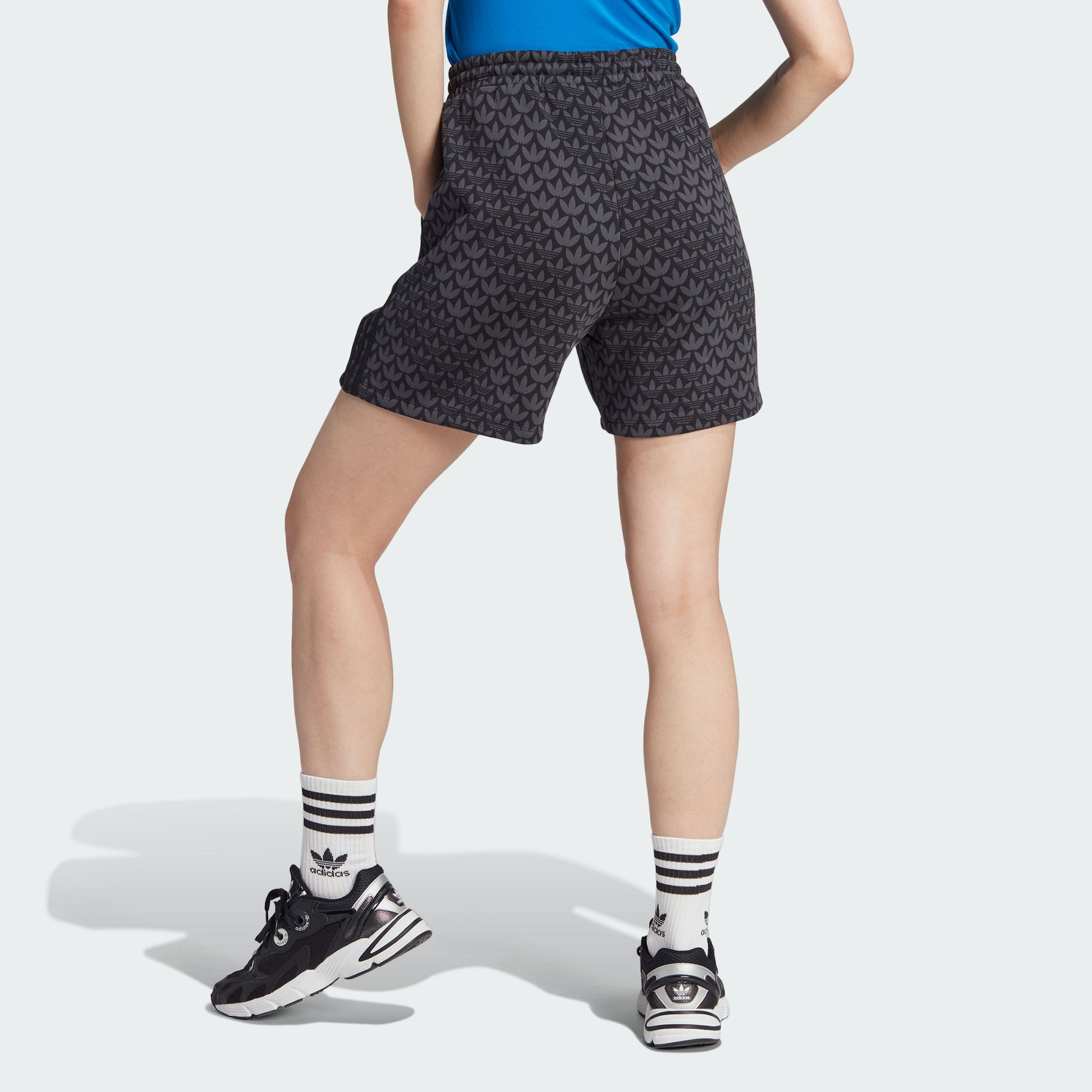 (WMNS) adidas originals Trefoil Monogram Shorts 'Black' II3189
