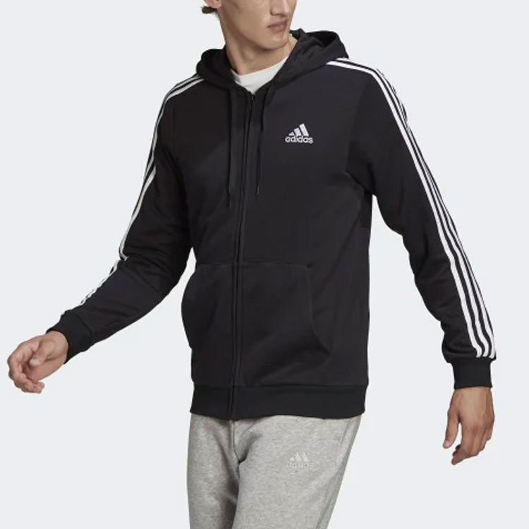 adidas M 3s Ft Fz Hd Train Jacket Coat Black GK9032