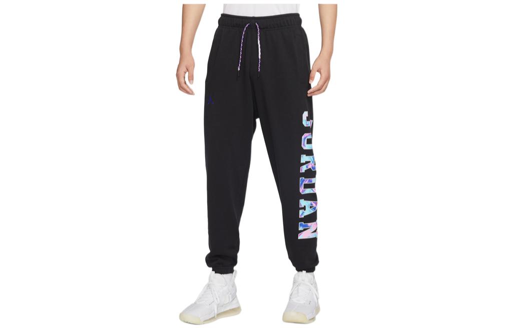 Air Jordan Multi-Color Elastic Sports Pants Men's Black DX6300-010