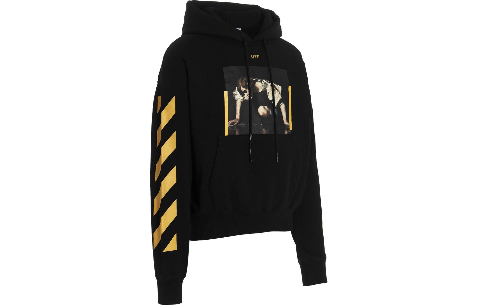 Off-White Caravaggio Print Hoodie 'Black Yellow' OMBB037C99FLE0111018