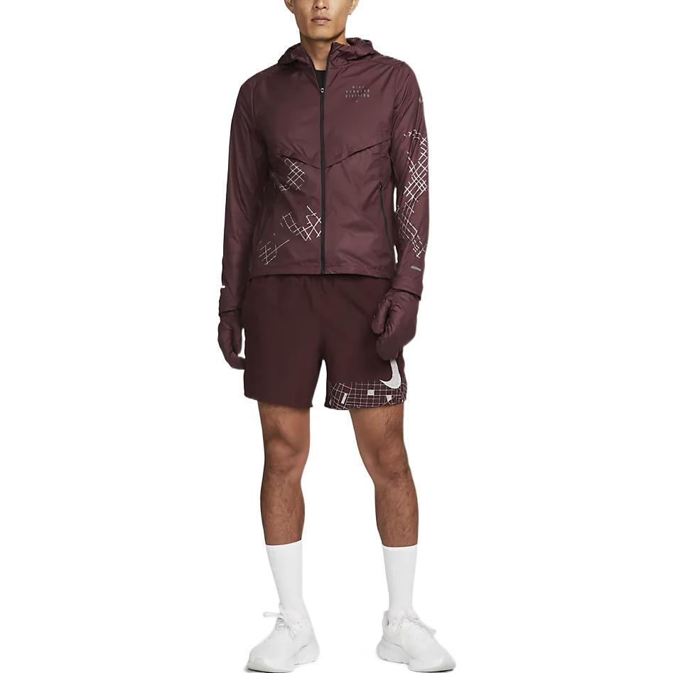 Nike Alphabet Zipper Hooded Track Jacket Men's Brown DQ6519-652