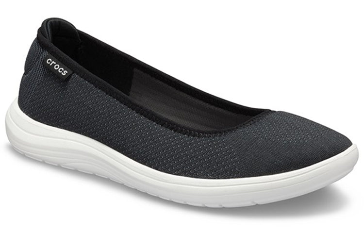 (WMNS) Crocs Reviva Cozy Breathable Low Tops Athleisure Casual Sports Shoe Black White 205880-066