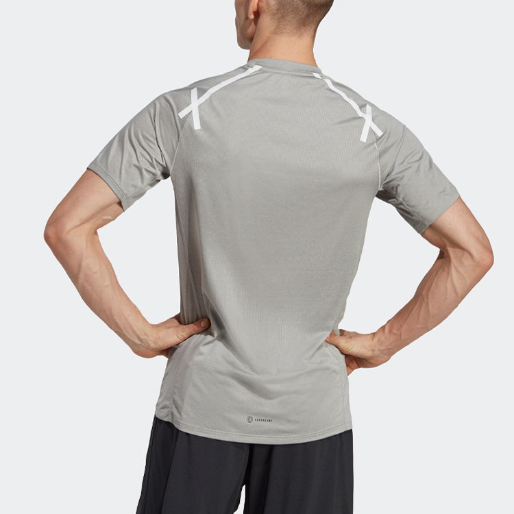 adidas Teach Not Preach Workout Tee 'Grey' HS7508