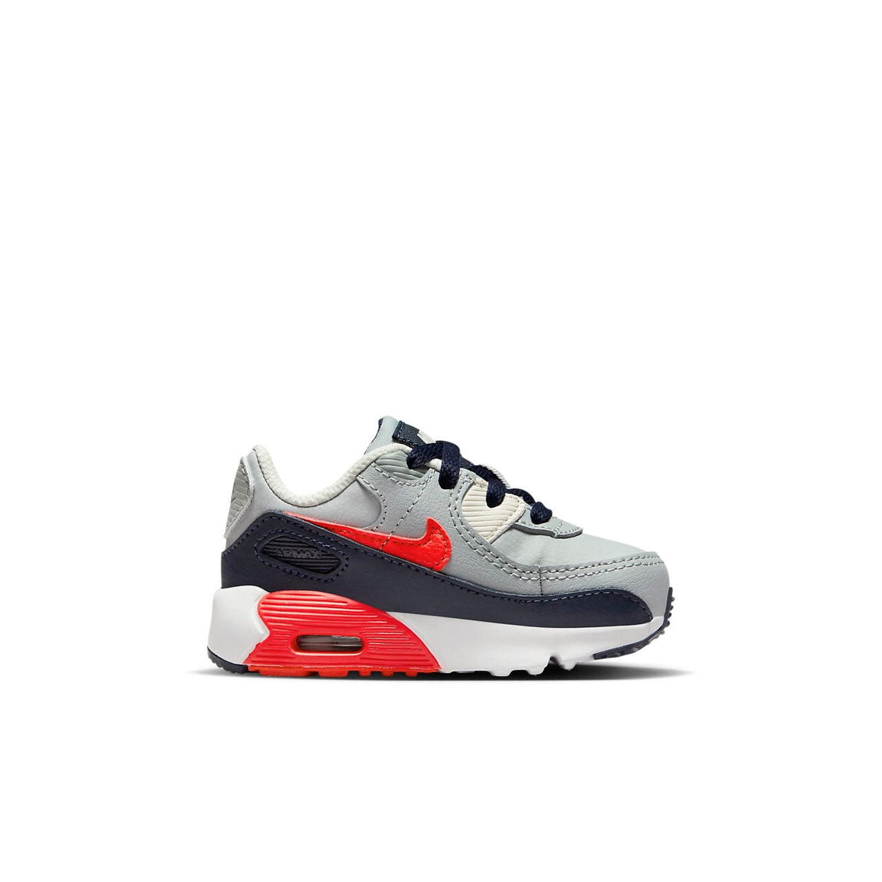 (TD) Nike Air Max 90 LTR 'Light Smoke Grey Bright Crimson' CD6868-021