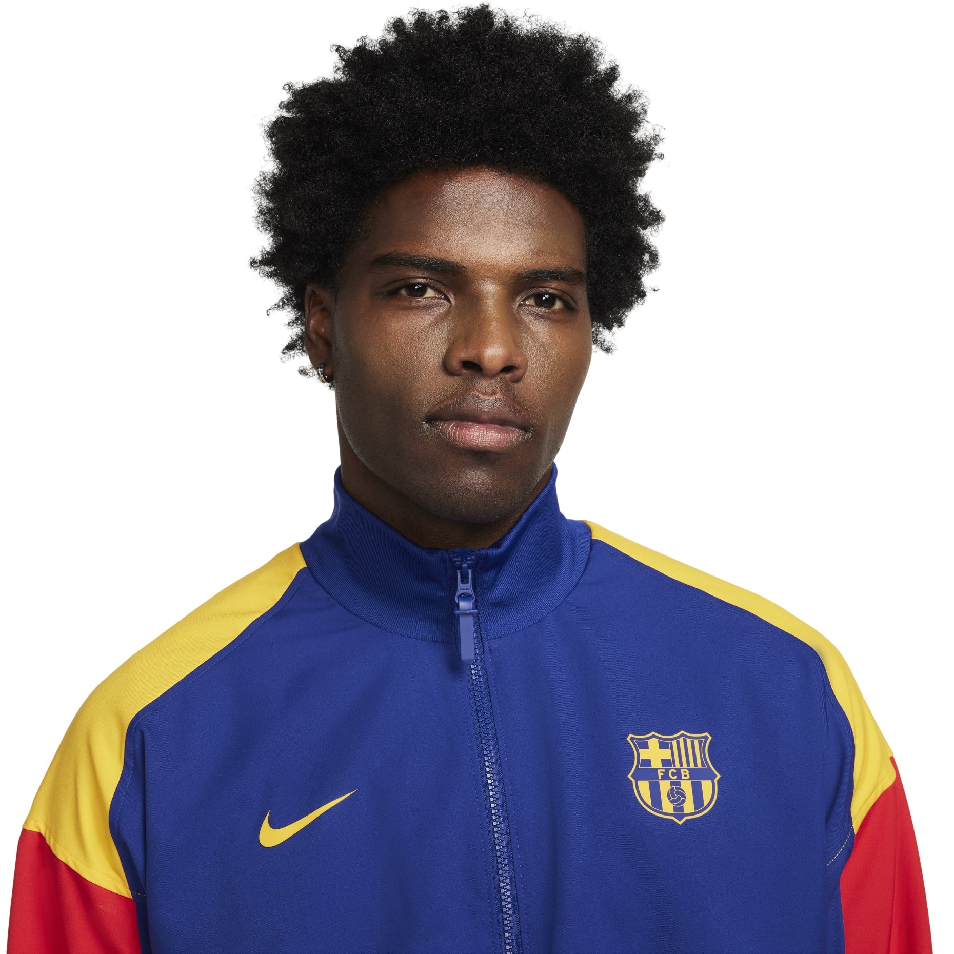 Nike Dri-FIT FC Barcelona Strike Soccer Track Jacket 'Royal Blue Red Gold' FJ5427-455