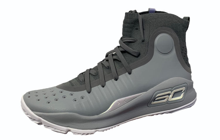 (GS) Under Armour Curry 4 Mid 'Overcast Grey' 1295995-112