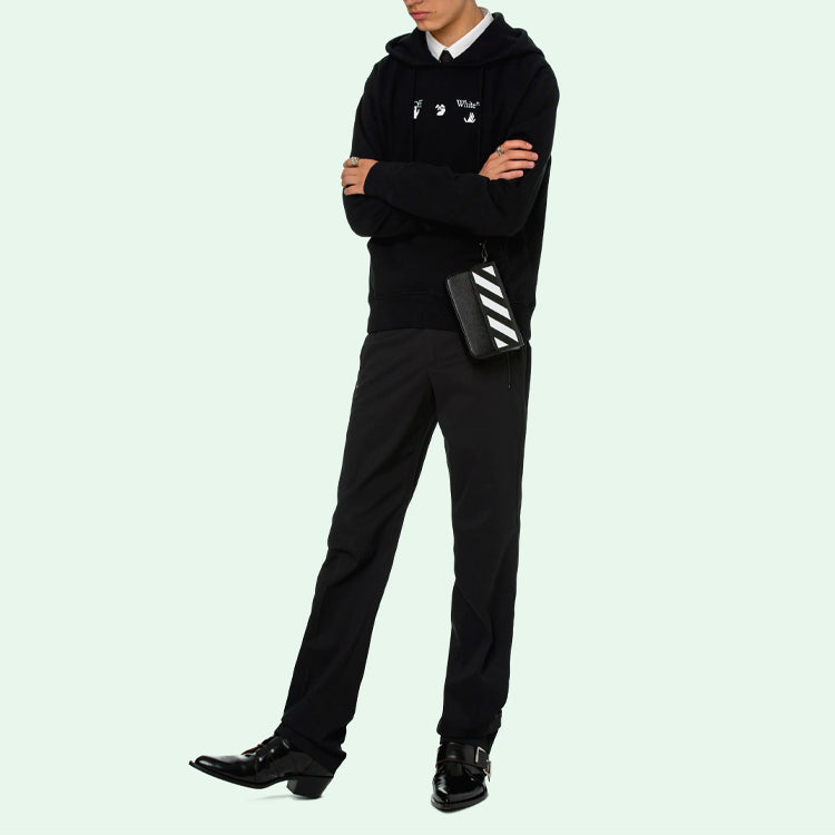 Off-White SS21 Mens Logo Long Sleeve Sweater OMBB034R21FLE0061055