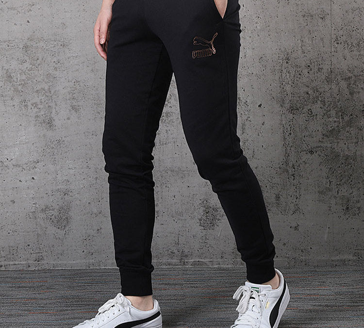 PUMA Knit Sweatpants 'Black White' 597460-01