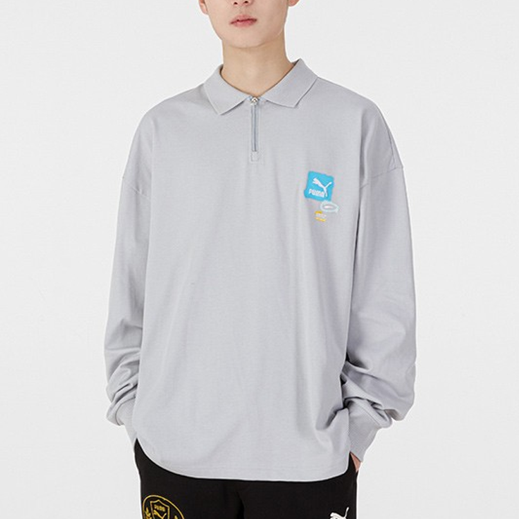 PUMA Trend Graphic Logo Sweatshirt 'Grey' 536075-19