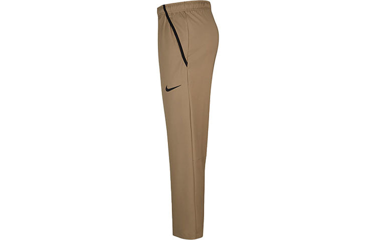 Men's Nike Dri-FIT Logo Printing Woven Training Quick Dry Sports Pants/Trousers/Joggers Khaki CU4958-247