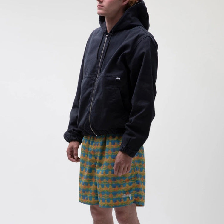 Stussy Unisex Solid Canvas Work Jacket Black 115509