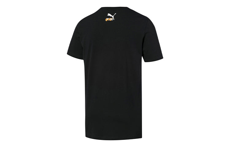 PUMA Sakura Pack Graphic Crew T-Shirt 'Black White Yellow' 596036-01