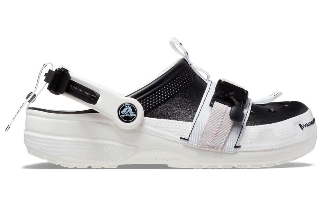 Crocs Classic Zip Tie Buckle Clogs 'Black White' 208127-066