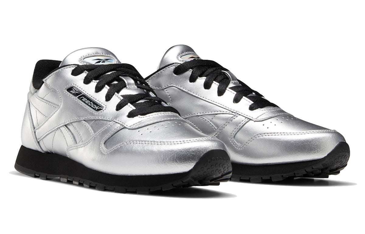 (WMNS) Reebok Classic Leather 'Silver Metallic Black' EF9500