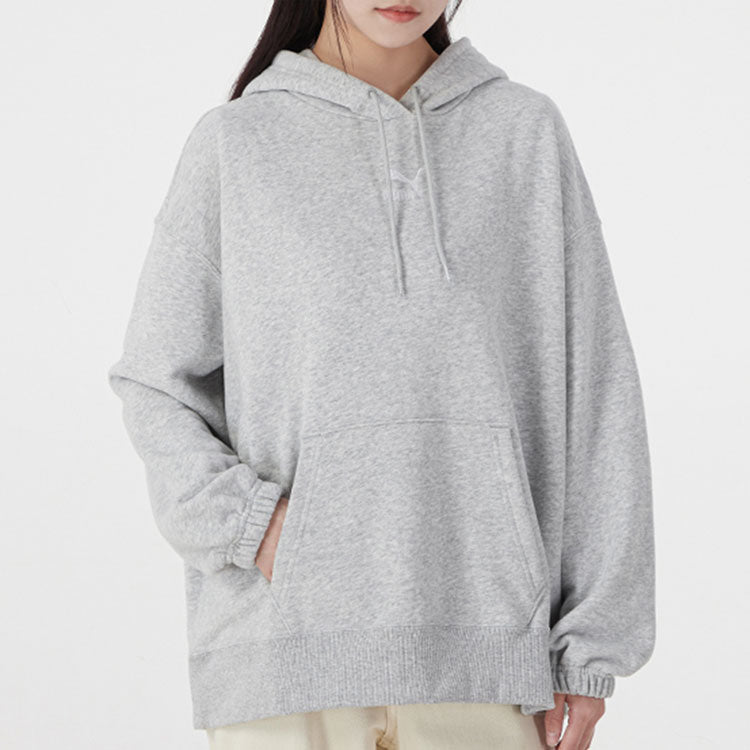 (WMNS) PUMA Classics Oversized Logo Hoodie Grey 535320-04
