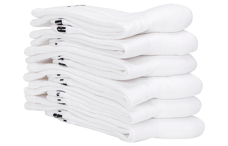 Air Jordan Solid Color Numeric Athleisure Casual Sports Socks Couple Style 6 White DH4287-100