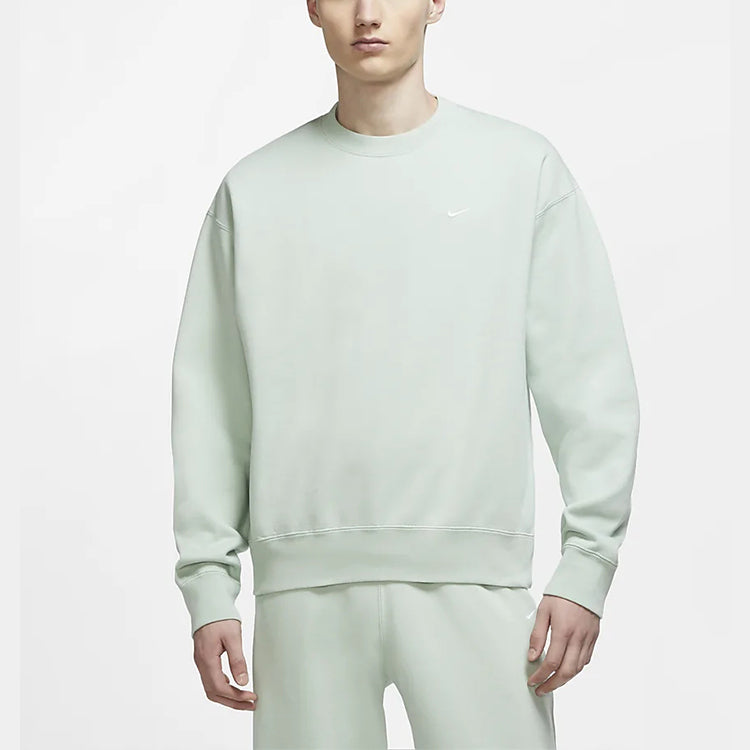 Nike Solid Color Round Neck Long Sleeves Pullover Green Light green CZ5353-321