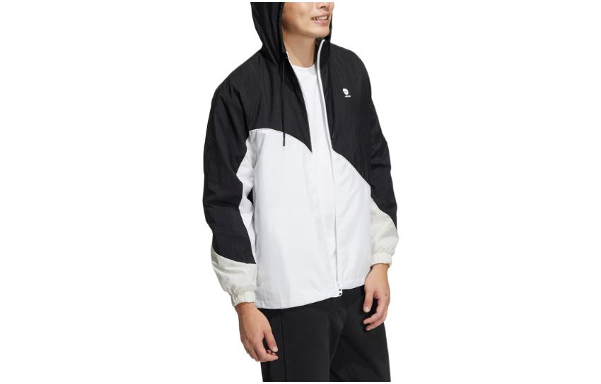 adidas Feel Good Retro Windbreaker Jackets 'Black White' HD4629
