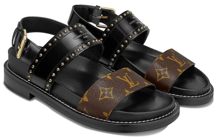 (WMNS)  LOUIS VUITTON shoes Sports sandals 'Black Brown' 1A65ZP