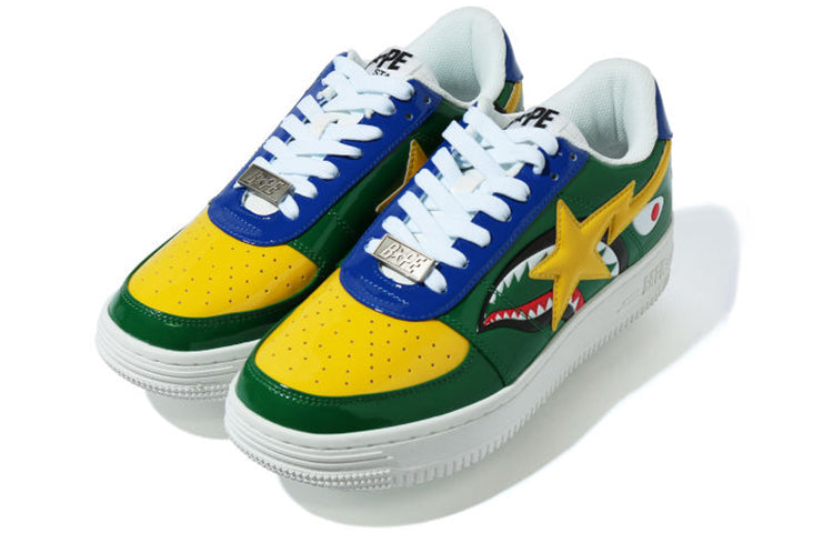 A Bathing Ape Bape sta Low M2 'Green Shark Face' 1G30-191-002GRN