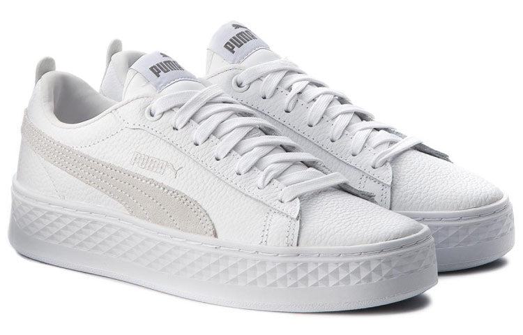 (WMNS) PUMA Smash Platform Low 'White' 366487-06