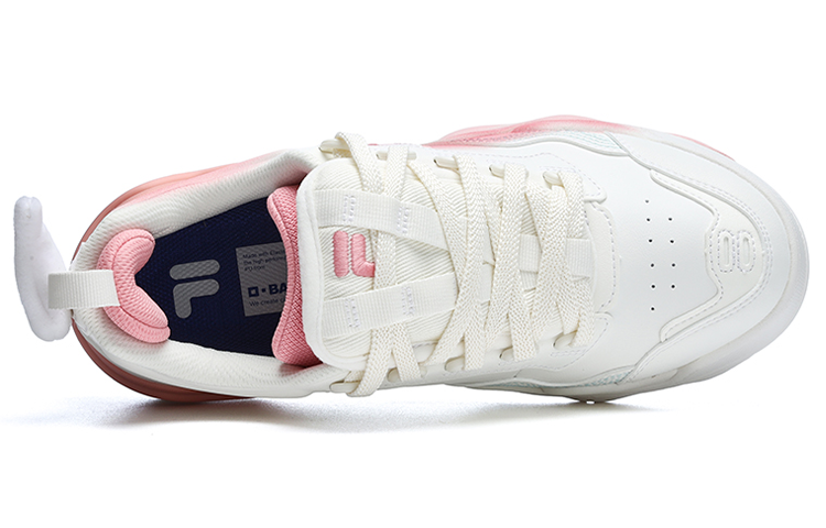 (WMNS) FILA FUSION Kick Sneakers 'White Pink' T12W312206FSQ