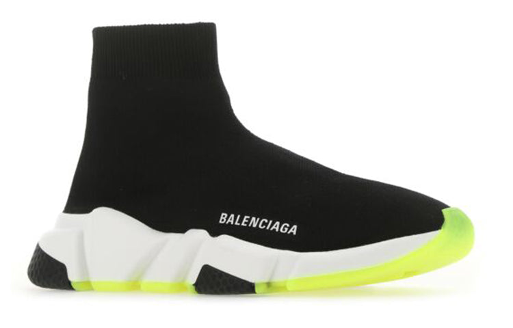 (WMNS) Balenciaga Speed Sneaker 'Black Neon Yellow' 587280W2DB91016