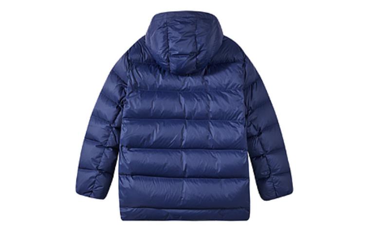 Skechers Letter Printed Mid Down Jacket 'Black Blue' L422M096