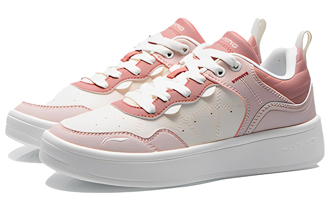 (WMNS) Li-Ning Casual Lifestyle Skate Shoes 'Pink White' AGCT406-1