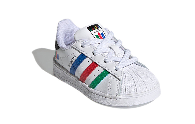 (TD) adidas Superstar 'Colorful Stripes - Cloud White' FW5240