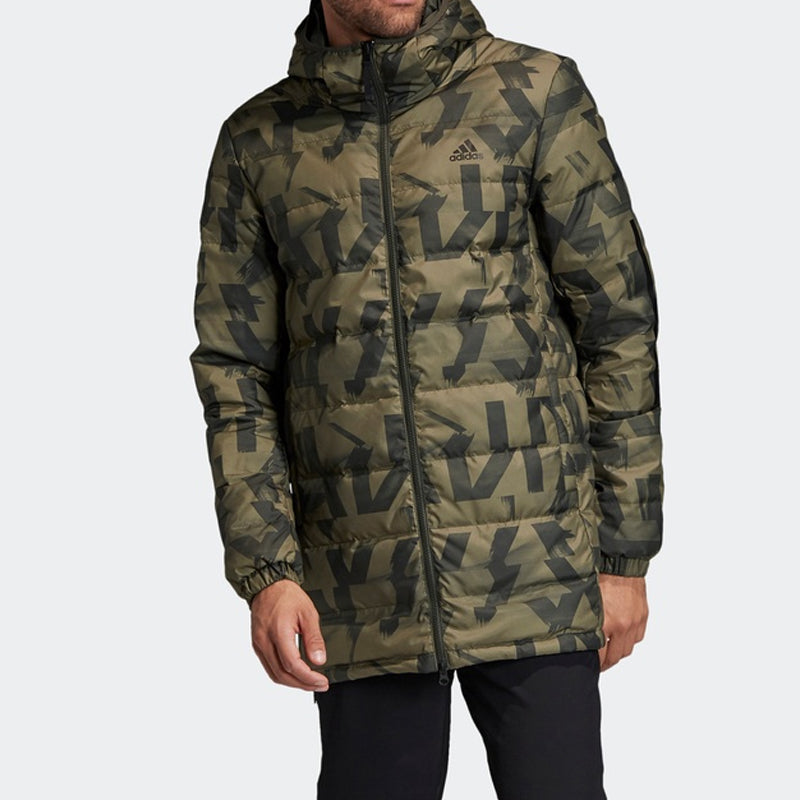 adidas Outdoor mid-length Down Jacket Brown FR6635
