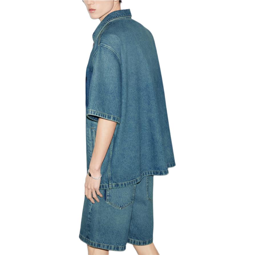 Gucci GUCCI Print Denim Shirt 'Blue' 785759-XDCZI-4597
